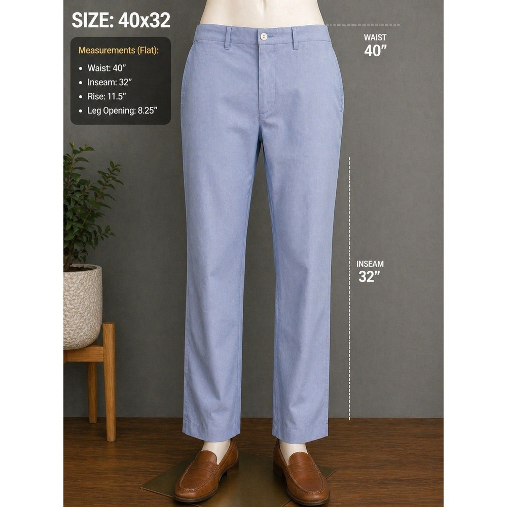 POLO RALPH LAUREN Golf Mens Blue & White Gingham Slim Fit Pants Size 40/32